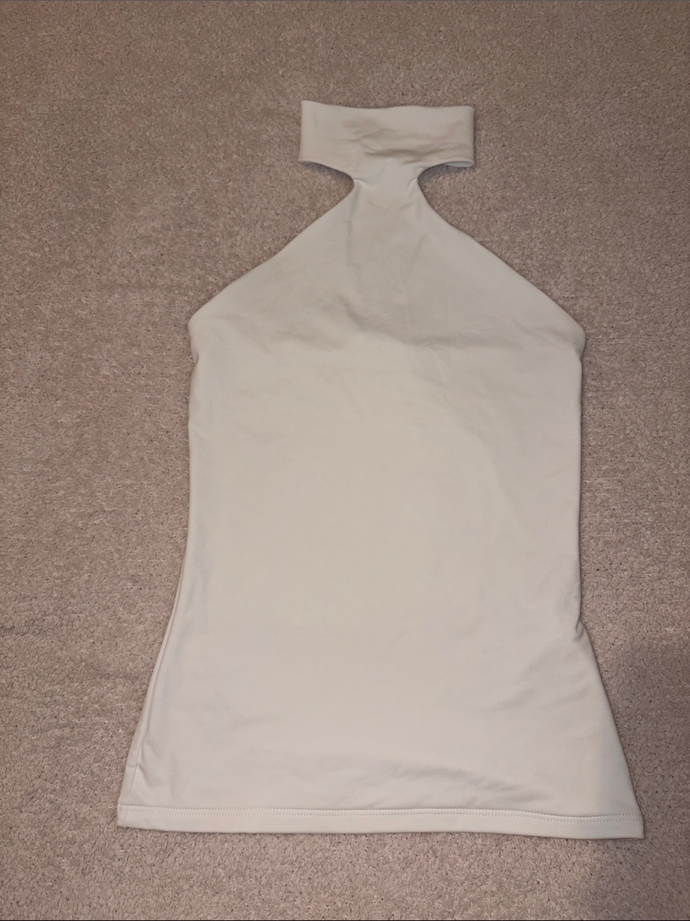 Zara White Halter Neck Tank Top
